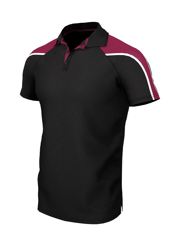 Igen Unisex Polo Black Maroon - 40 - Sportswear