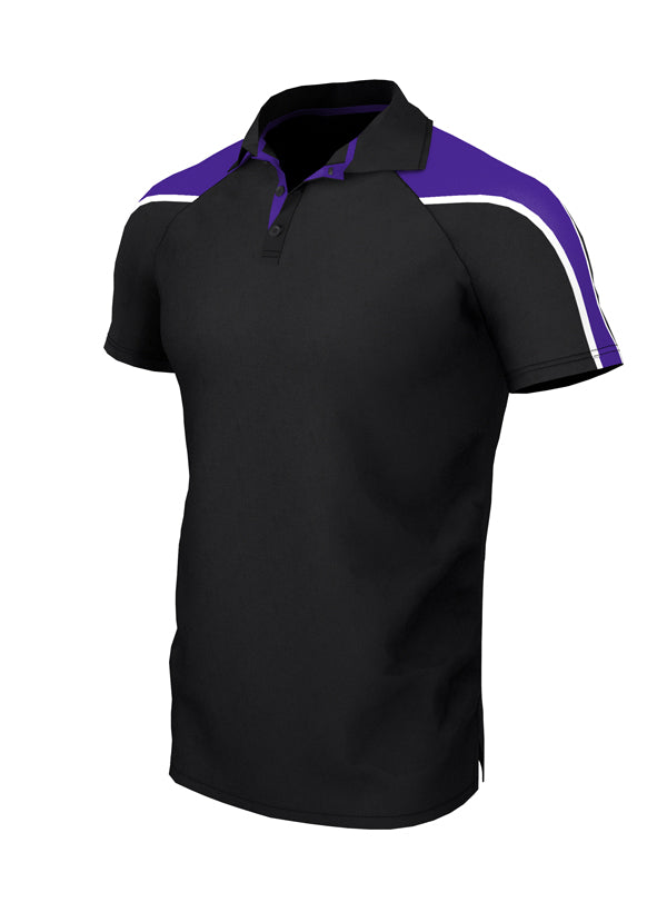 Igen Unisex Polo Black Purple - 40 - Sportswear