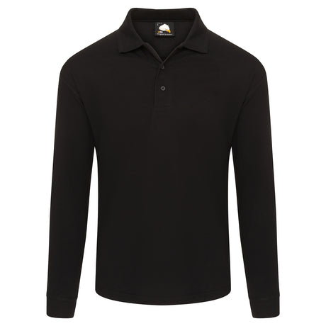 orn_weaver_premium_l/s_poloshirt_black