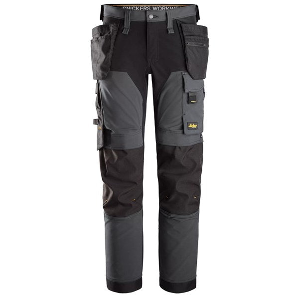 Snickers 6275 Allroundwork 4-Way Stretch Trouser Holster Steel grey\Black - Trousers