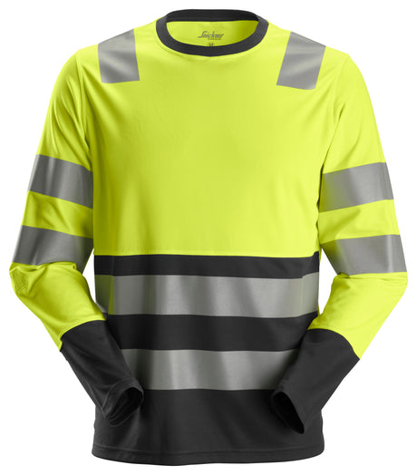 Snickers 2433 hi-vis long sleeve T-Shirt Class 2