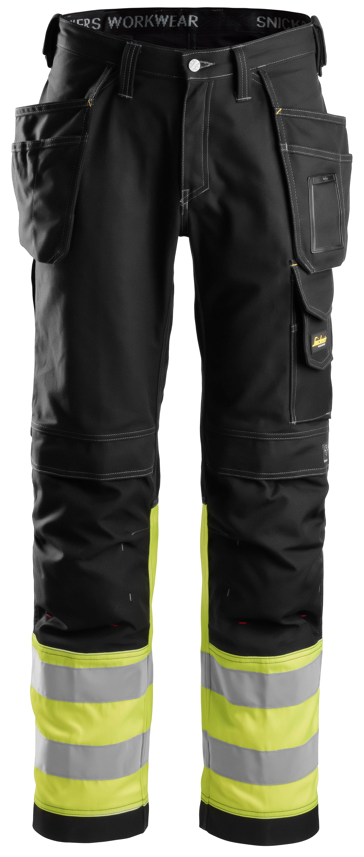 Snickers 3235 Hi-vis Holster pocket Cotton Trousers Class 1 - Yellow