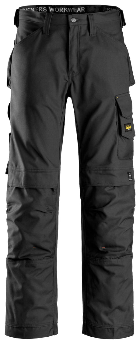 Snickers 3314 Canvas Trousers, Black\Black