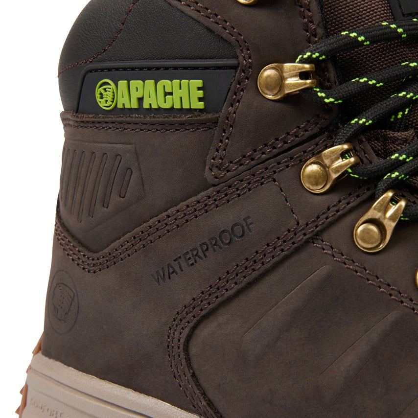 Apache Moose Jaw Brown Leather Waterproof Safety Boot - Xts Outsole - Footwear