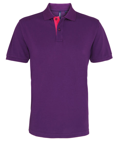 Asquith & Fox Mens classic fit contrast polo