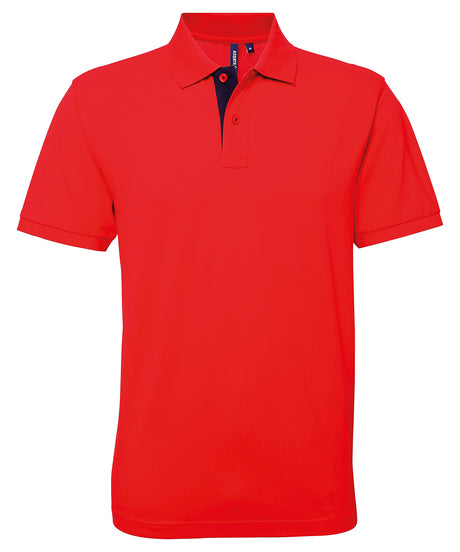 Asquith & Fox Mens classic fit contrast polo