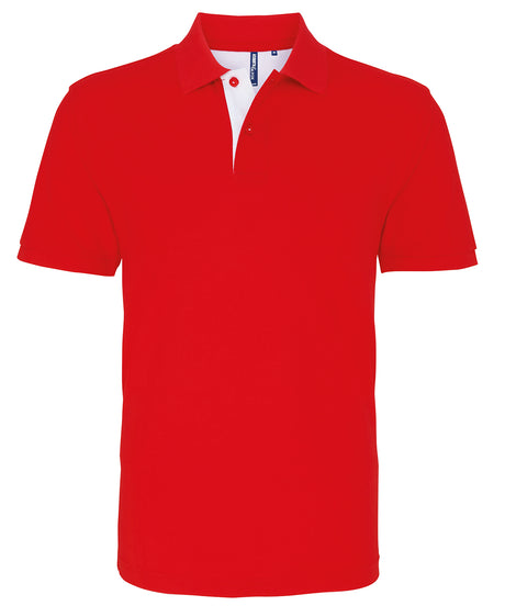 Asquith & Fox Mens classic fit contrast polo