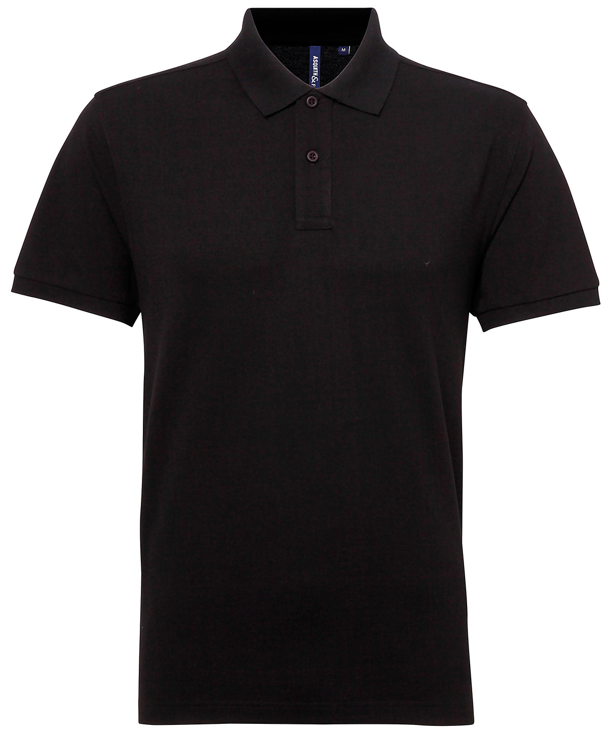 Asquith & Fox Men’s polycotton blend polo Black - S - Polo Shirts
