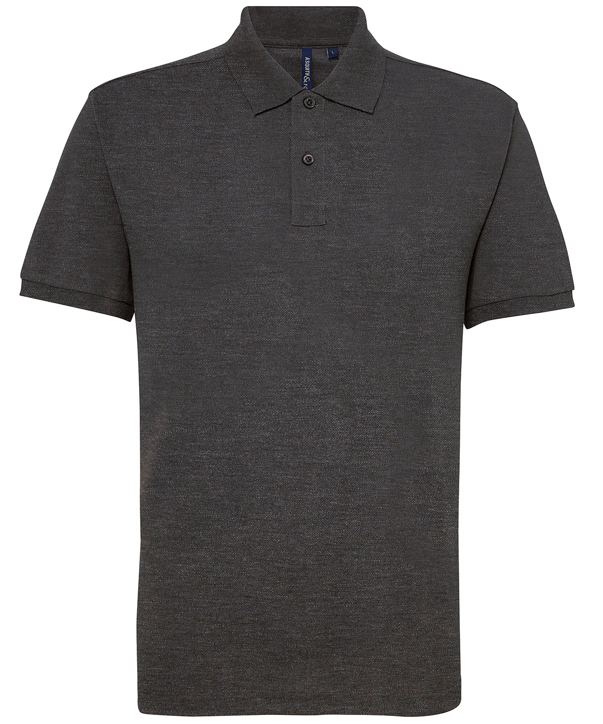 Asquith & Fox Men’s polycotton blend polo Charcoal - S - Polo Shirts