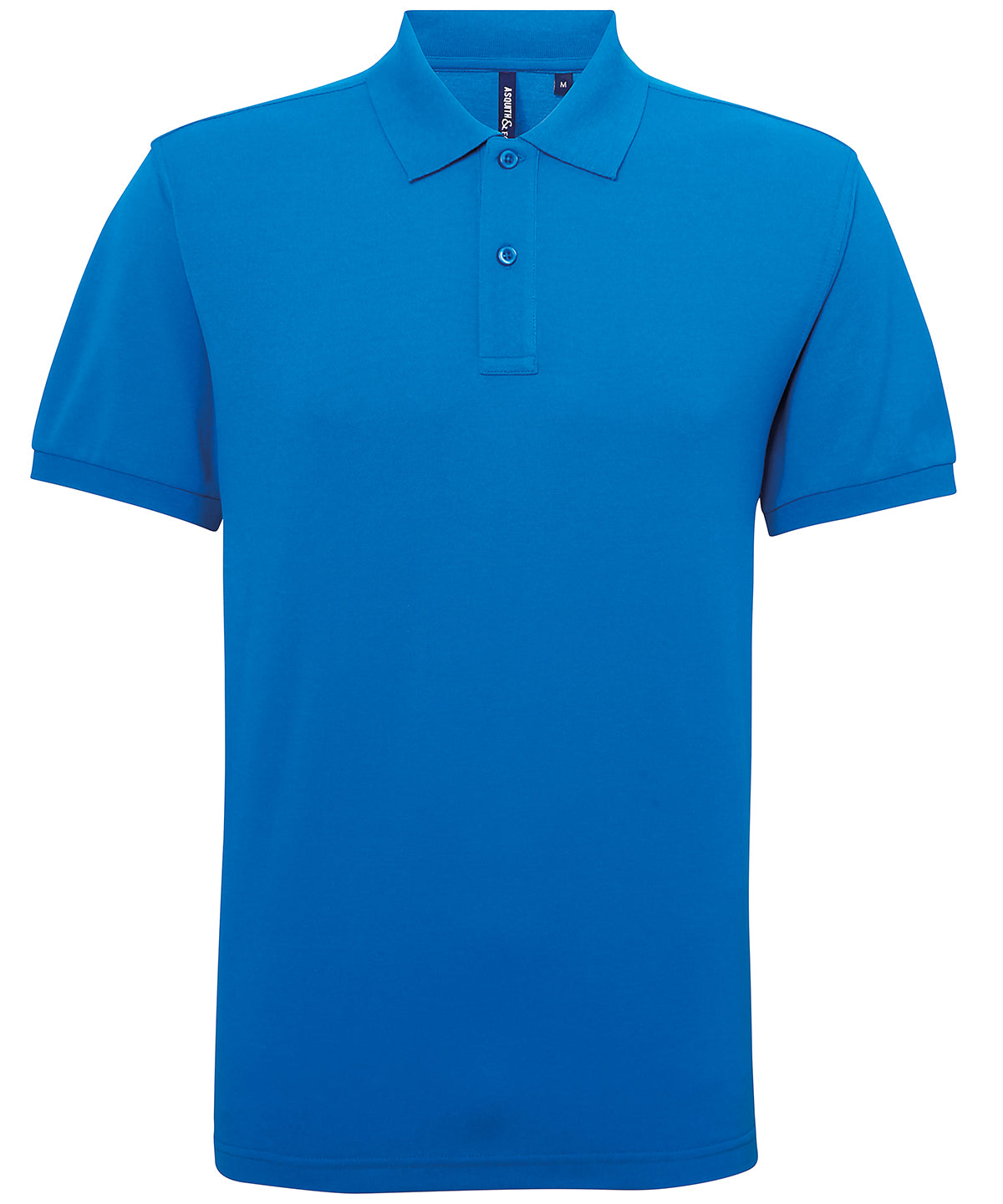 Asquith & Fox Men’s polycotton blend polo Sapphire - S - Polo Shirts