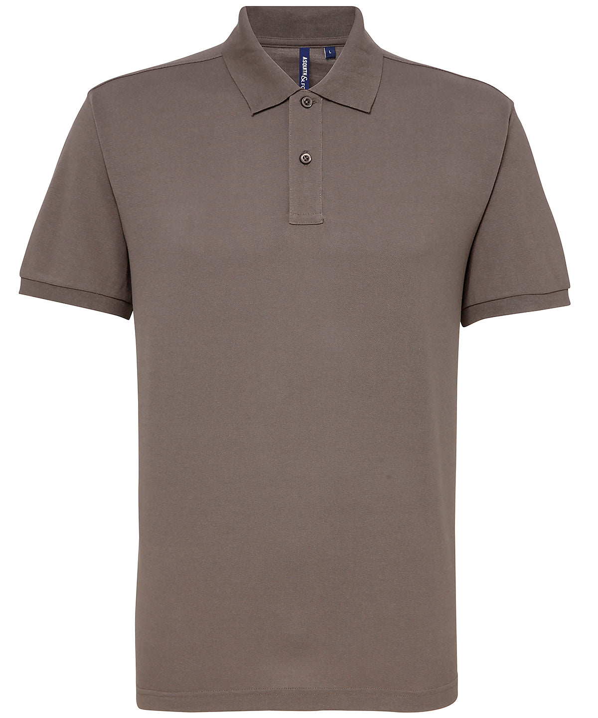 Asquith & Fox Men’s polycotton blend polo Slate - S - Polo Shirts
