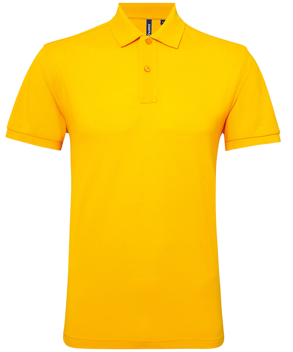 Asquith & Fox Men’s polycotton blend polo Sunflower - S - Polo Shirts