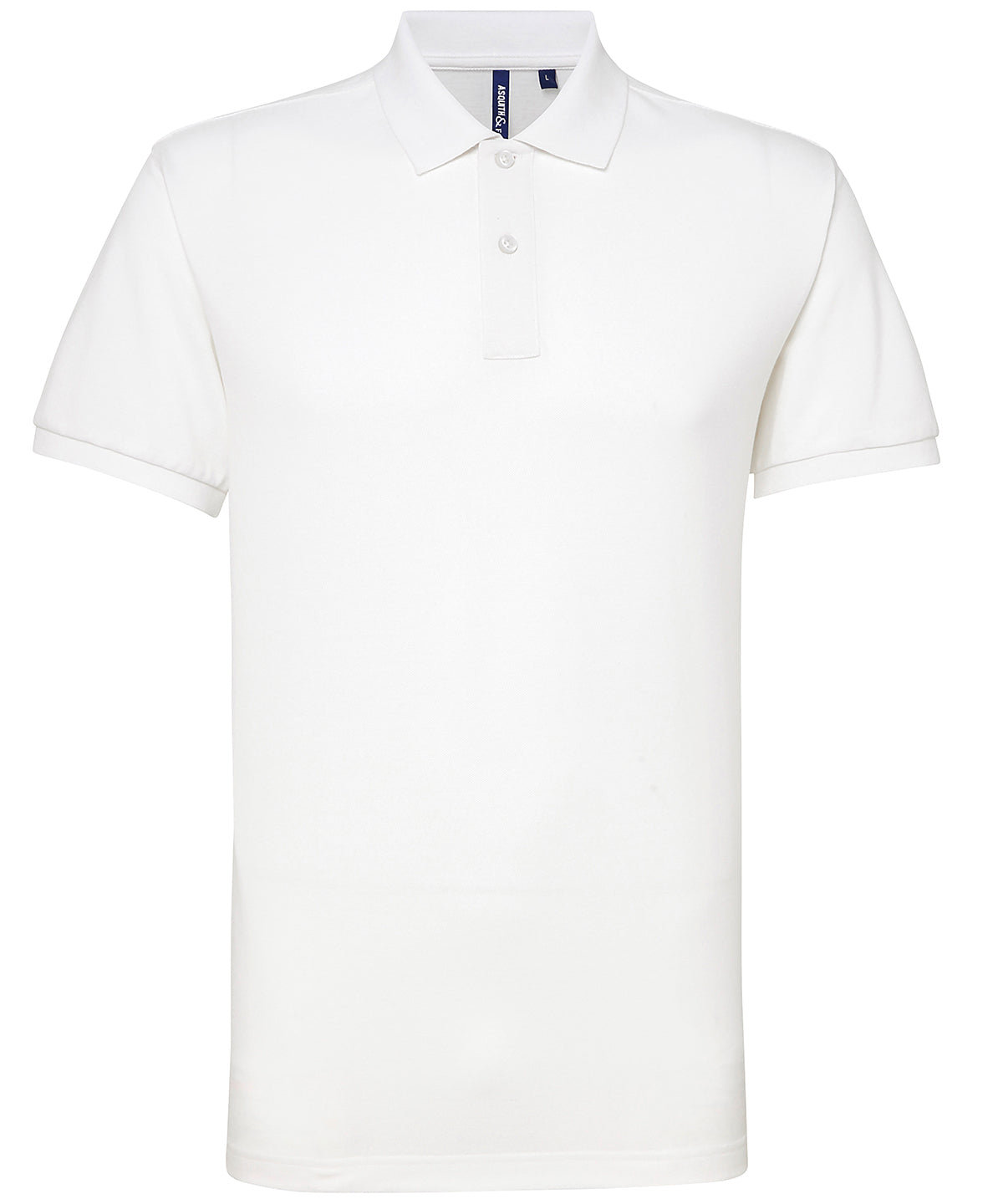 Asquith & Fox Men’s polycotton blend polo White - S - Polo Shirts