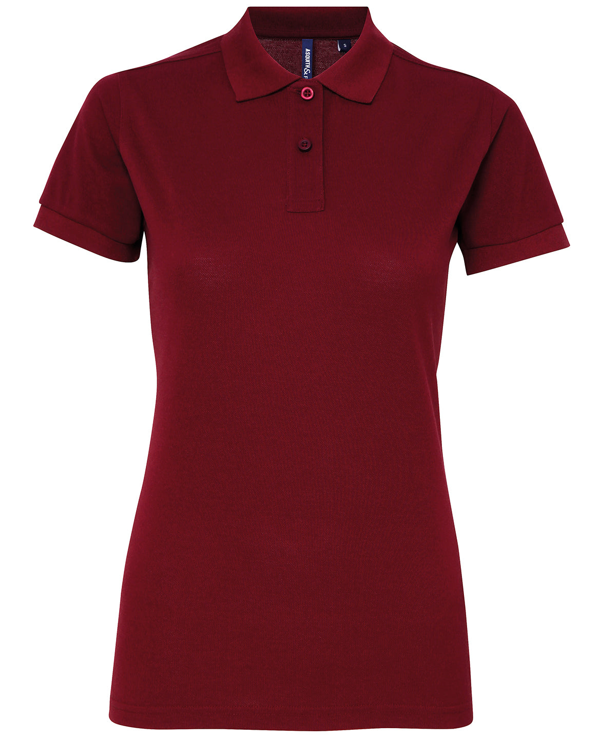 Asquith & Fox Women’s polycotton blend polo Burgundy