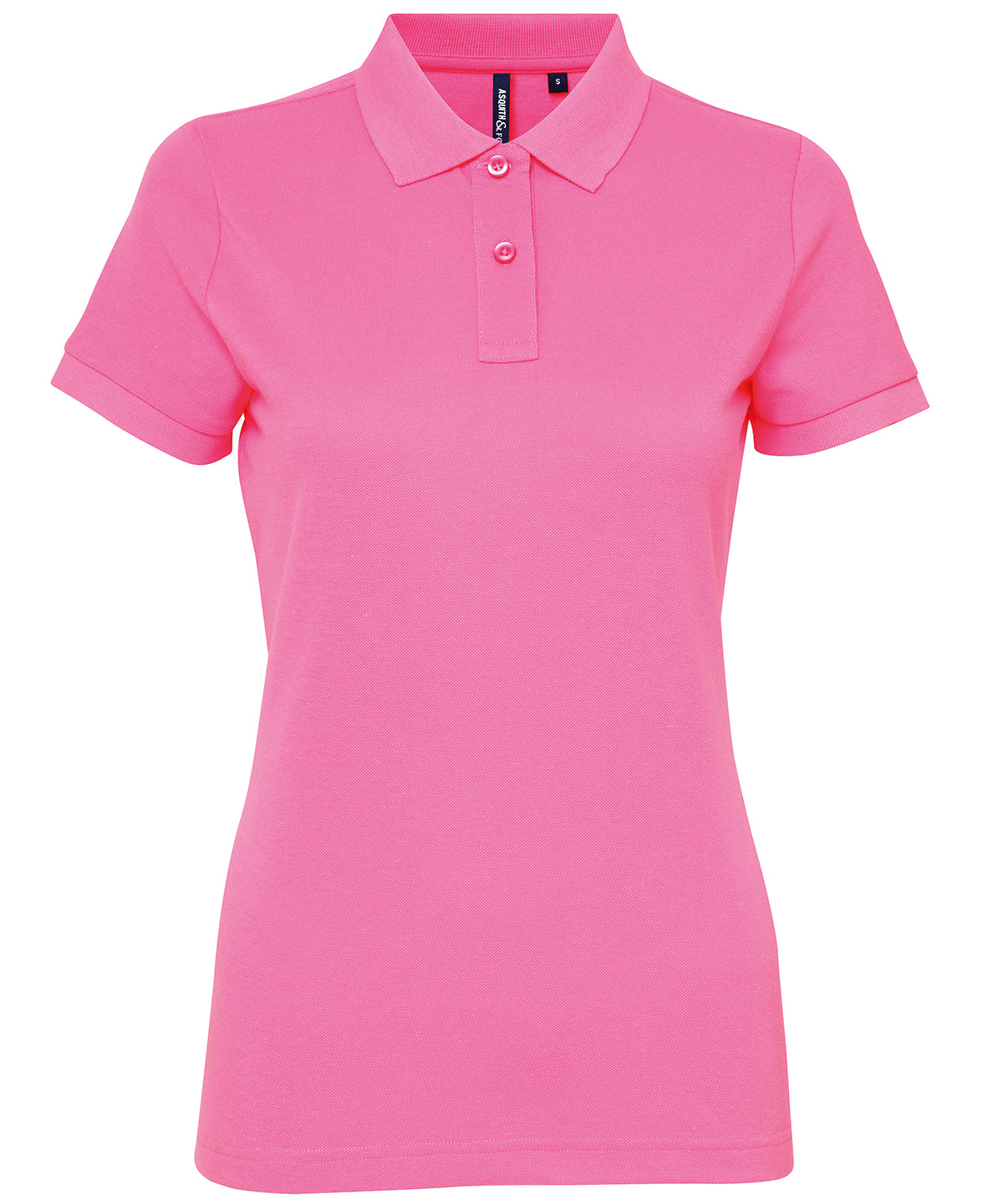 Asquith & Fox Women’s polycotton blend polo Neon Pink
