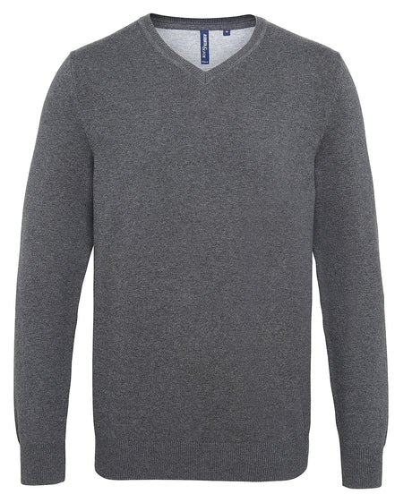 Asquith & Fox Men's cotton blend v-neck sweater