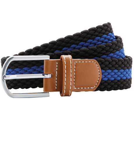 Asquith & Fox Two-colour stripe braid stretch belt