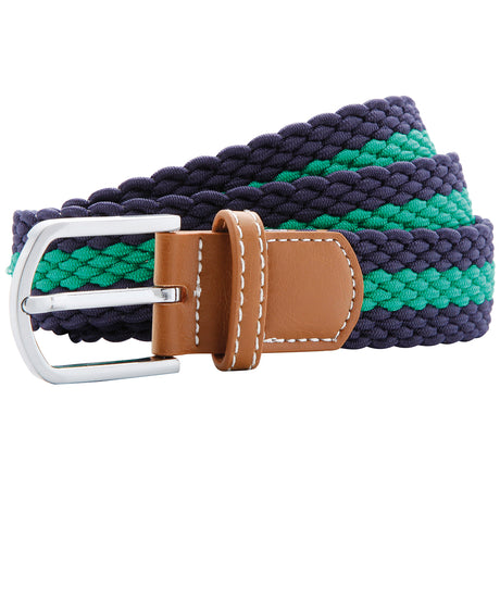 Asquith & Fox Two-colour stripe braid stretch belt