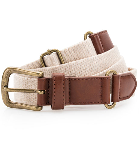 Asquith & Fox Faux leather and canvas belt
