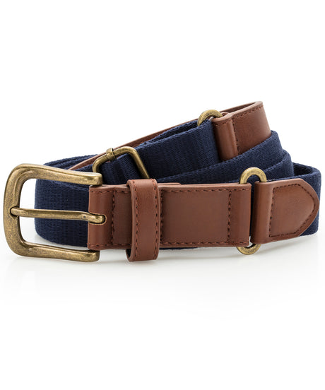 Asquith & Fox Faux leather and canvas belt