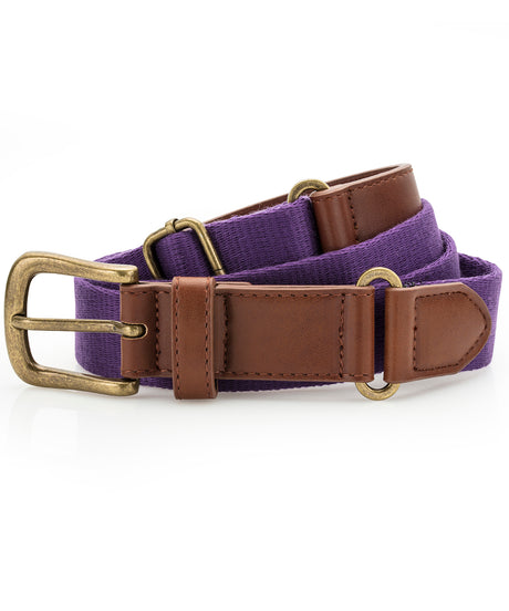 Asquith & Fox Faux leather and canvas belt