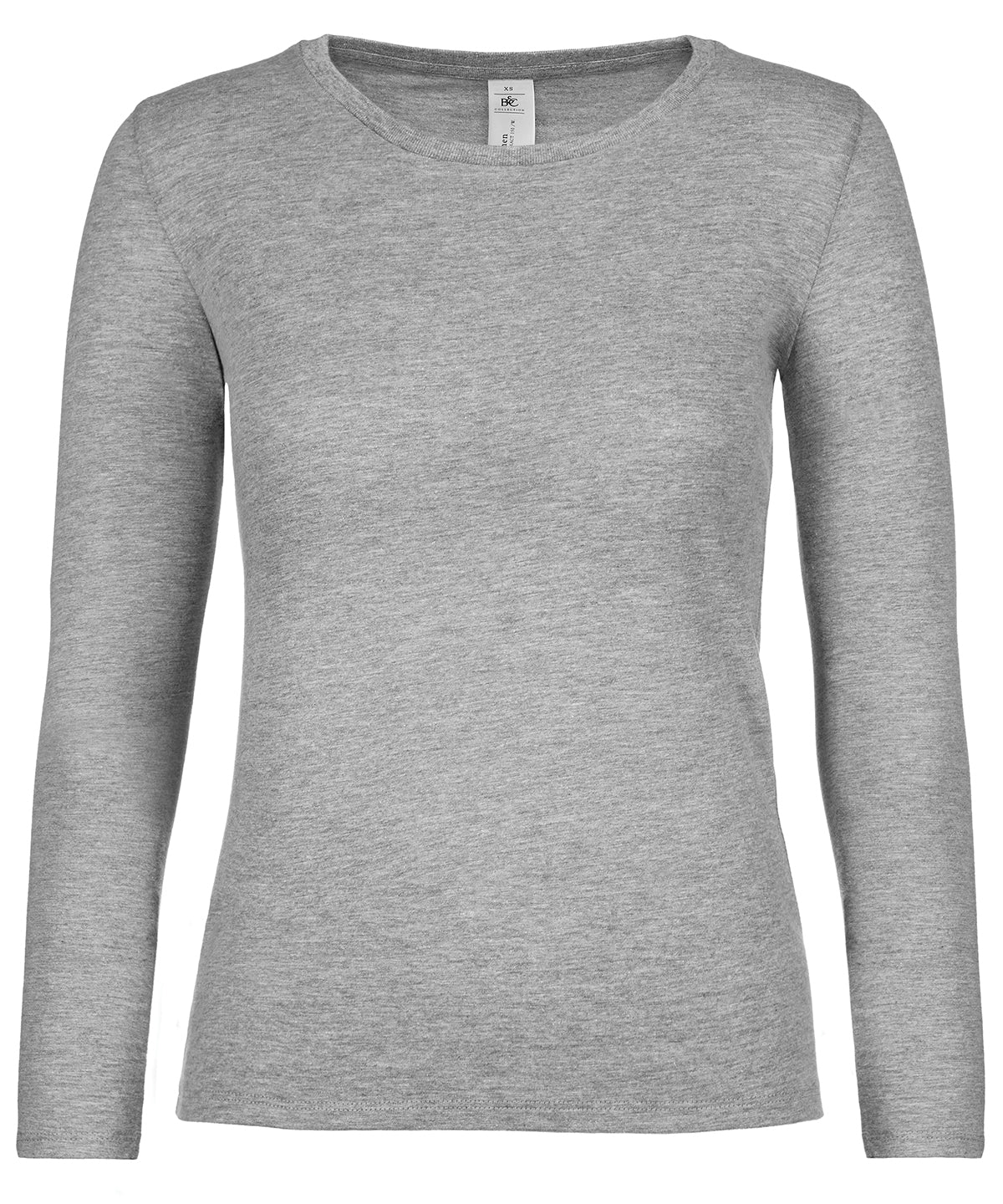 B&C Collection E150 Long Sleeve T-Shirts - Sport Grey / XS / Women