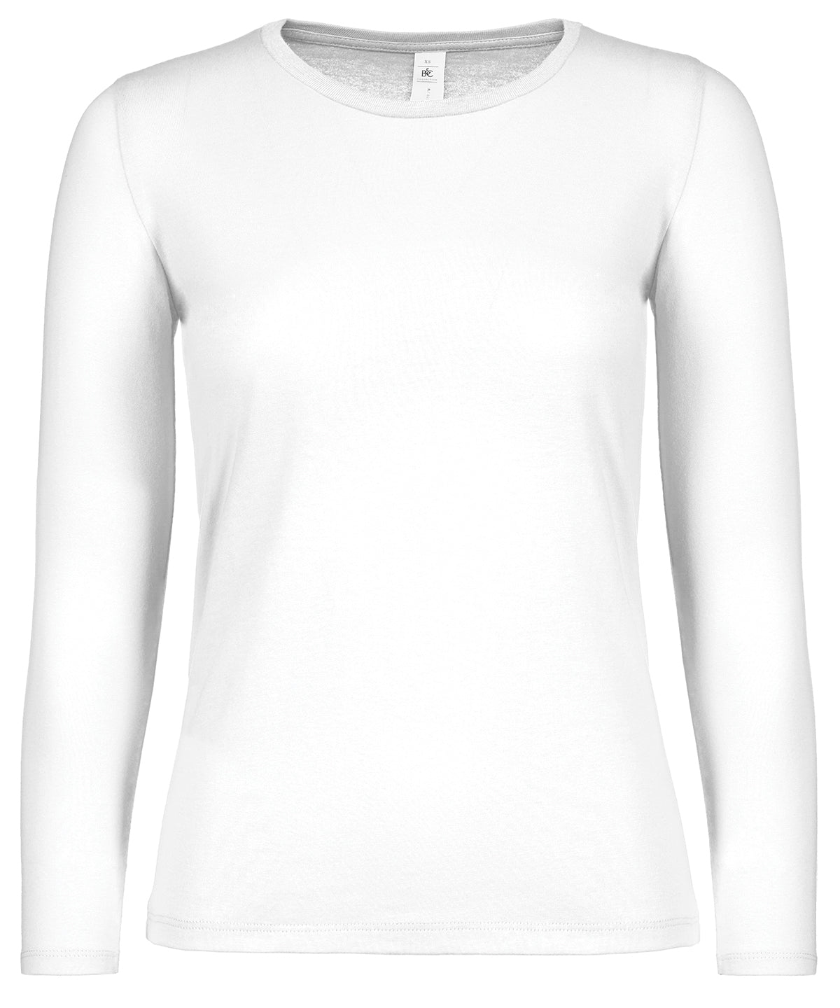 B&C Collection E150 Long Sleeve T-Shirts - White / XS / Women