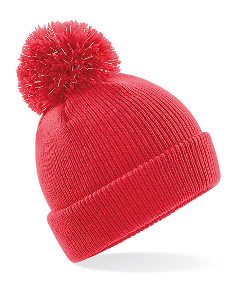 Beechfield Junior reflective bobble beanie