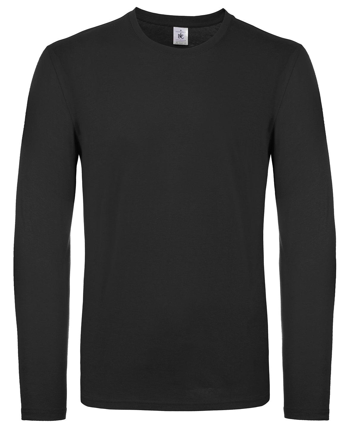 B&C Collection E150 Long Sleeve T-Shirts - Black / S / Unisex