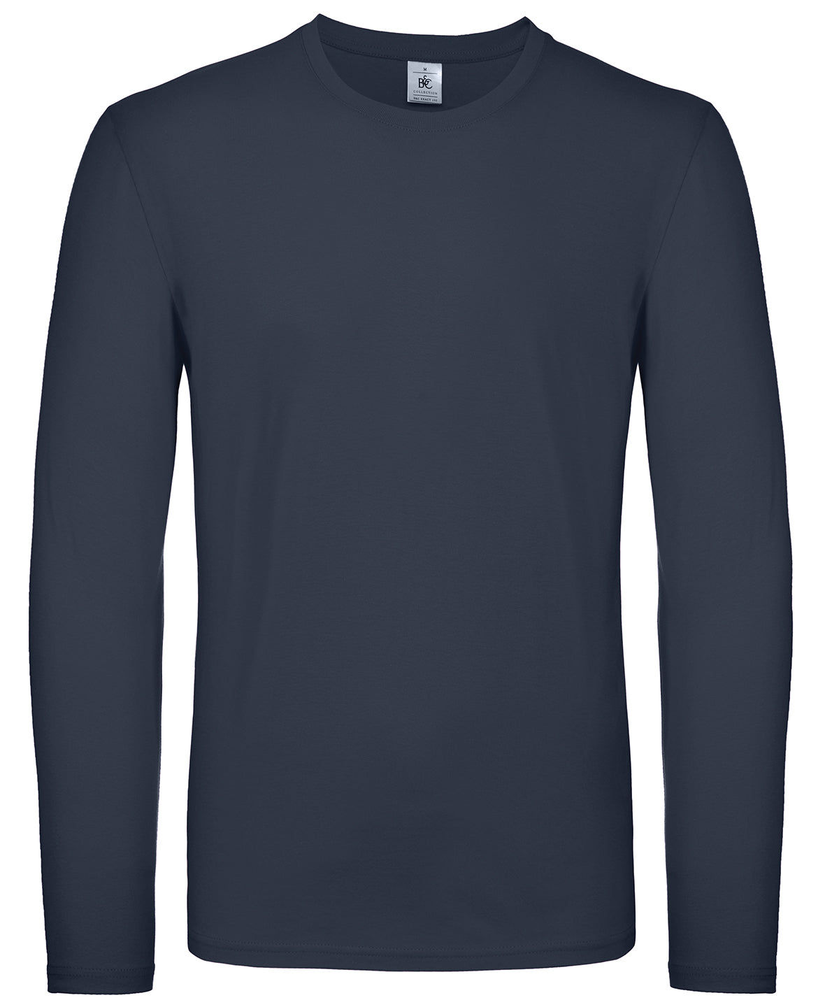 B&C Collection E150 Long Sleeve T-Shirts - Navy / S / Unisex