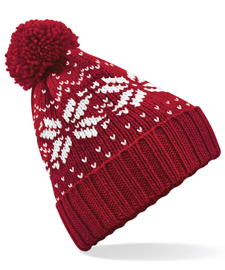 Beechfield Fair Isle snowstar beanie