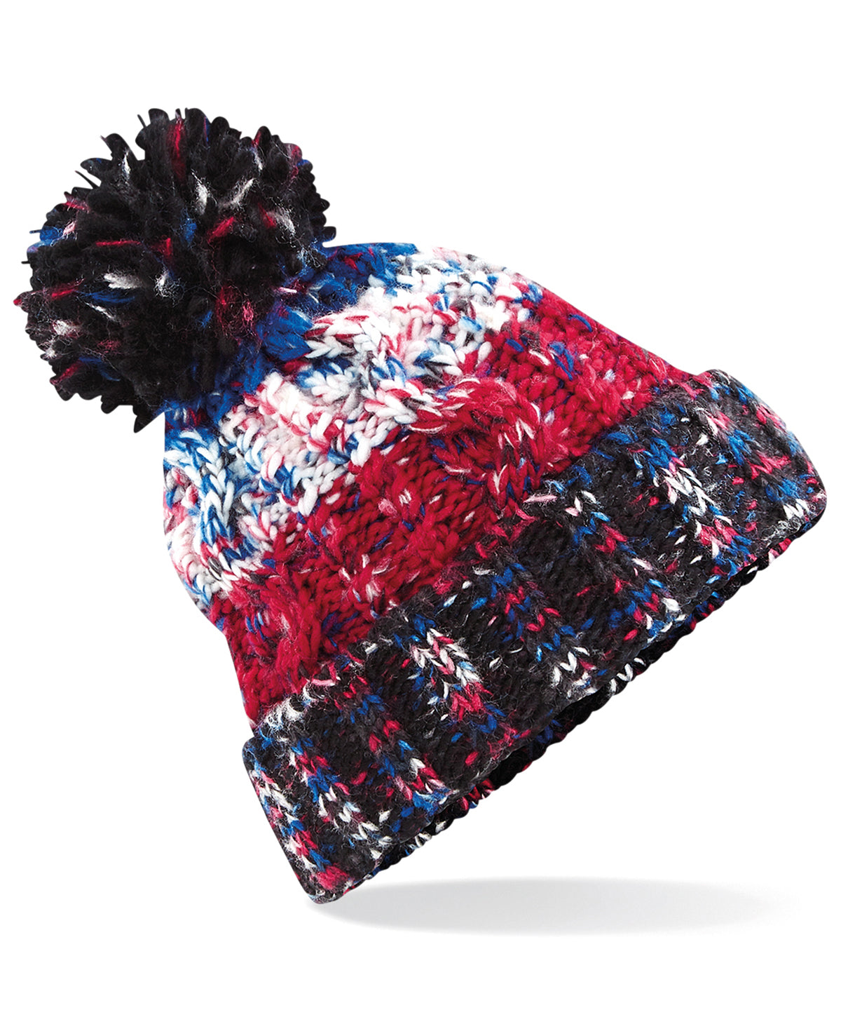 Beechfield Corkscrew pom pom beanie