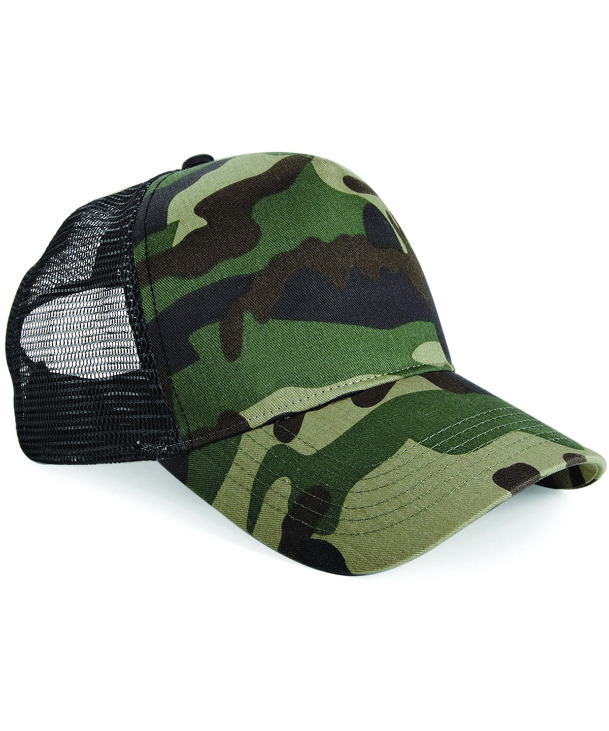 Beechfield Camo snapback trucker