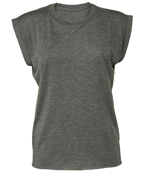 Bella Canvas Womens flowy muscle tee with rolled cuff