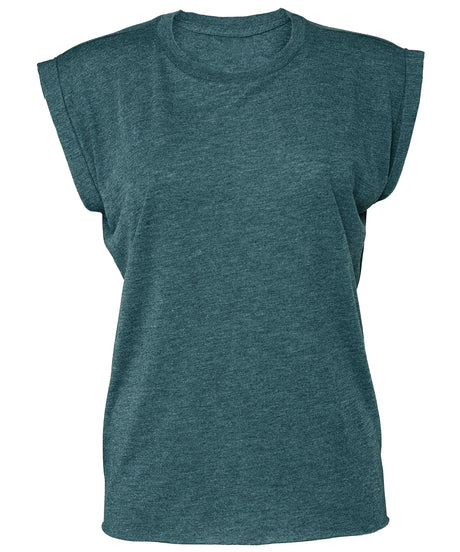 Bella Canvas Womens flowy muscle tee with rolled cuff