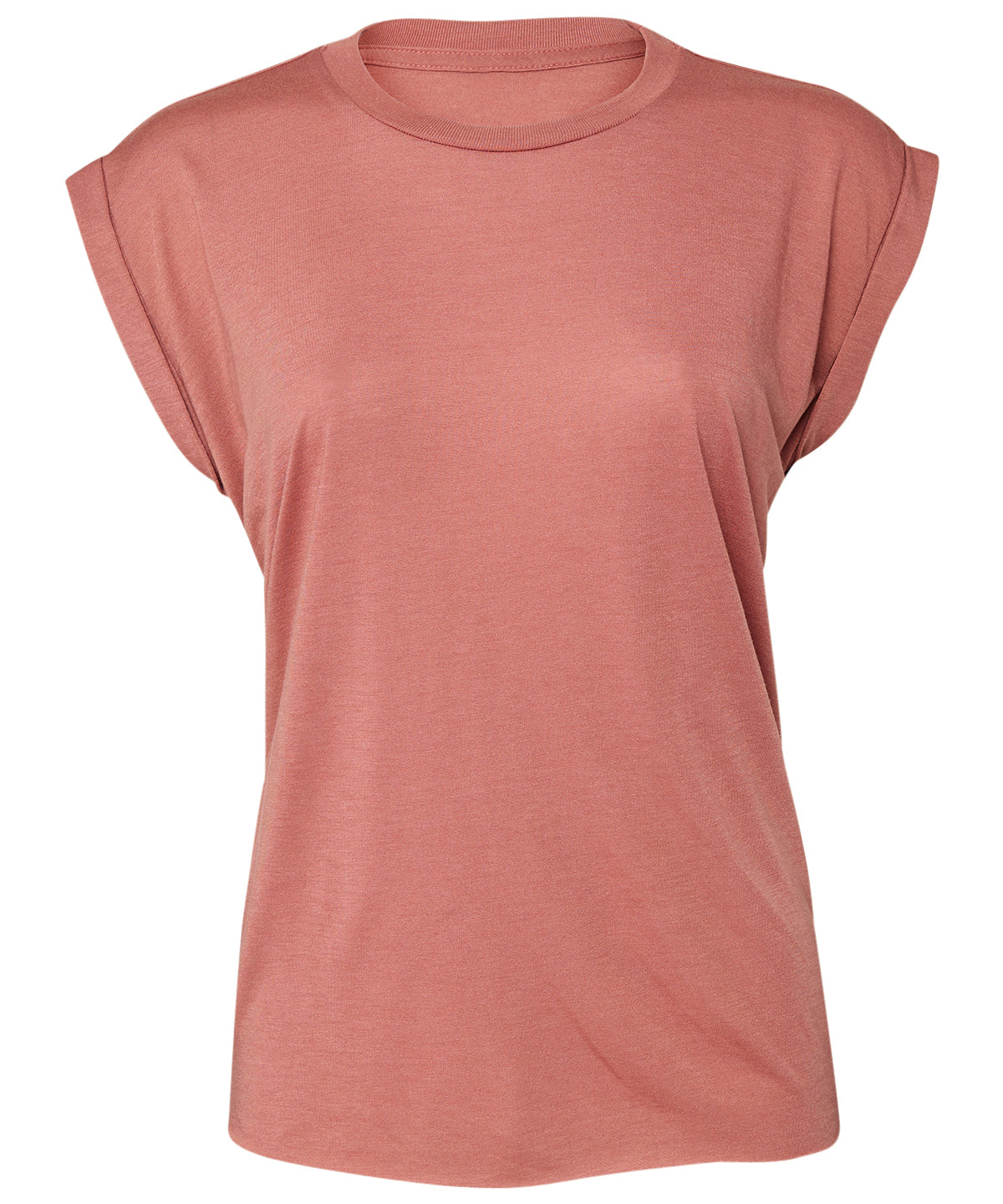 Bella Canvas Womens flowy muscle tee with rolled cuff