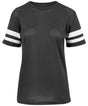 Build Your Brand Womens Mesh Stripe Tee