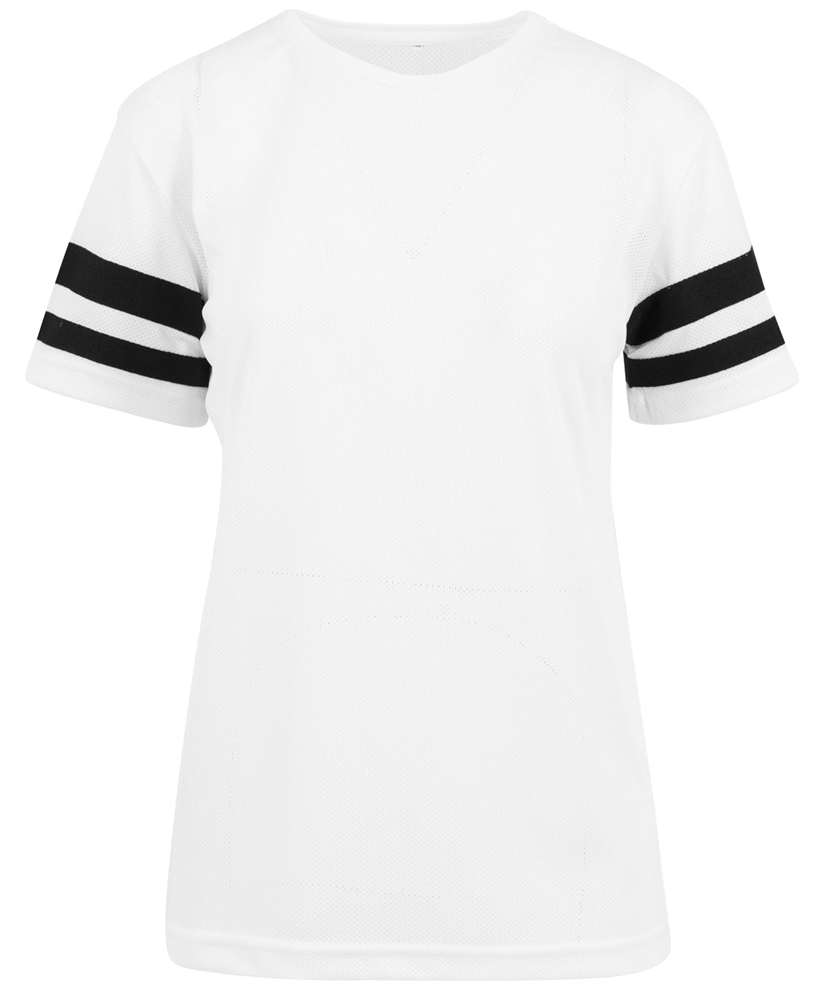 Build Your Brand Womens Mesh Stripe Tee