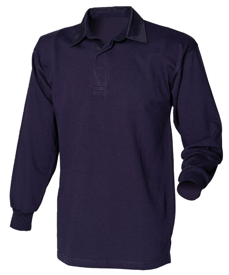 Front Row Long sleeve plain rugby shirt