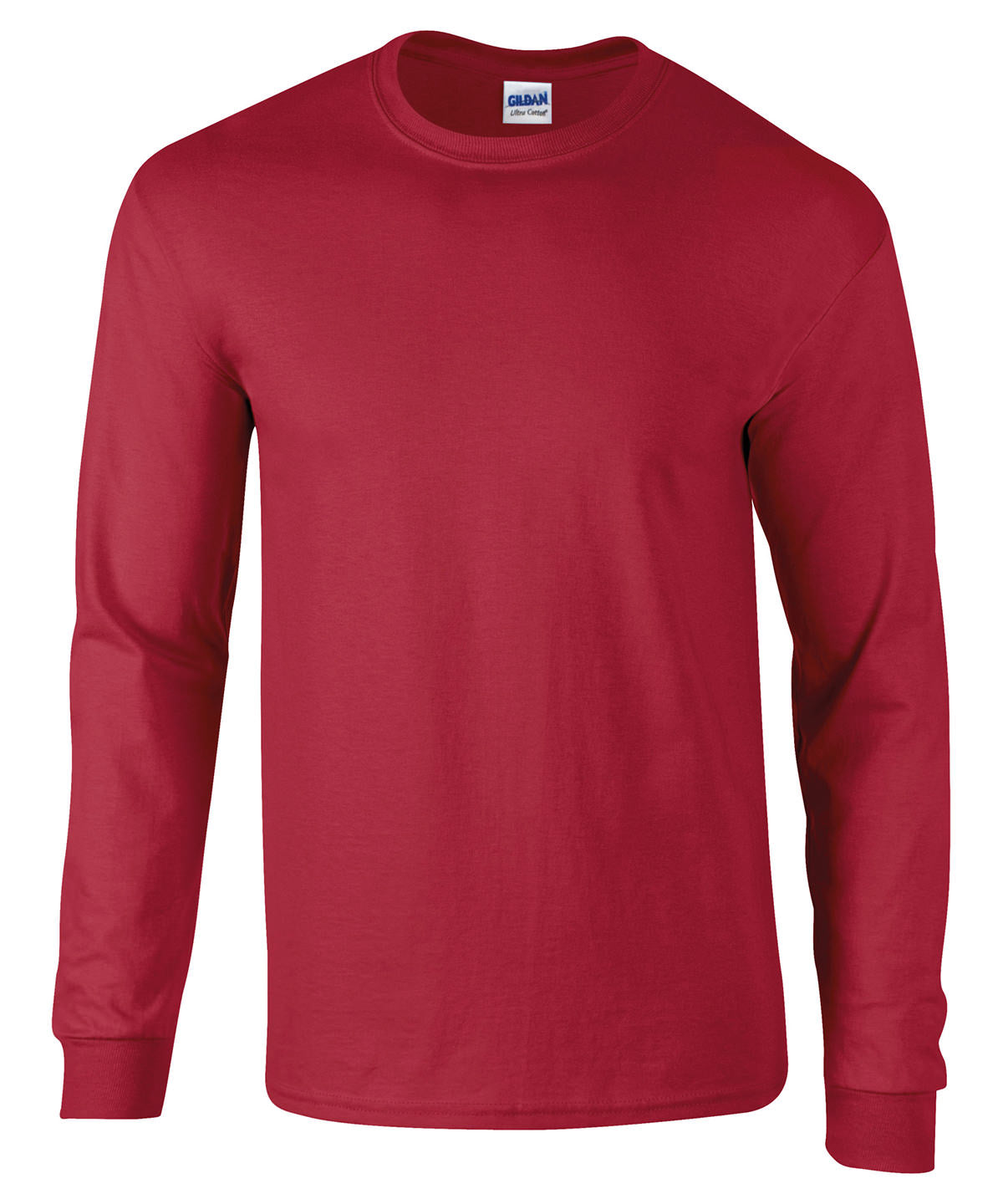 Gildan Ultra Cotton adult long sleeve t-shirt Cardinal Red