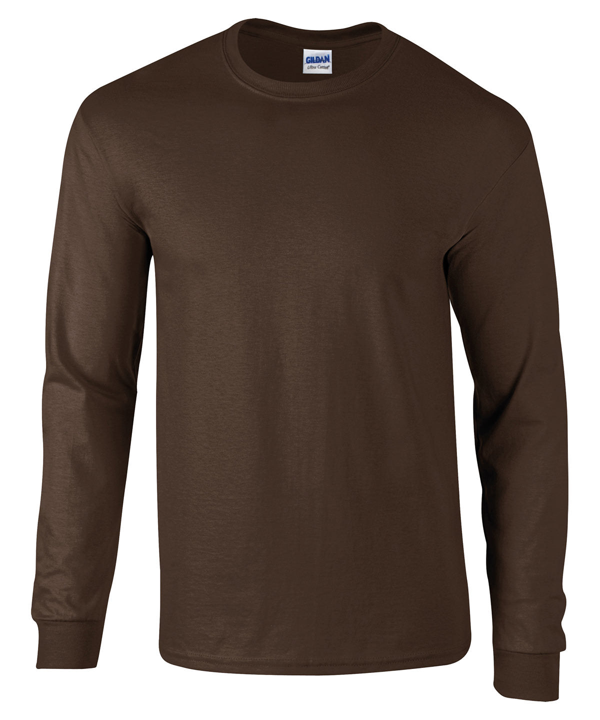 Gildan Ultra Cotton adult long sleeve t-shirt Dark Chocolate