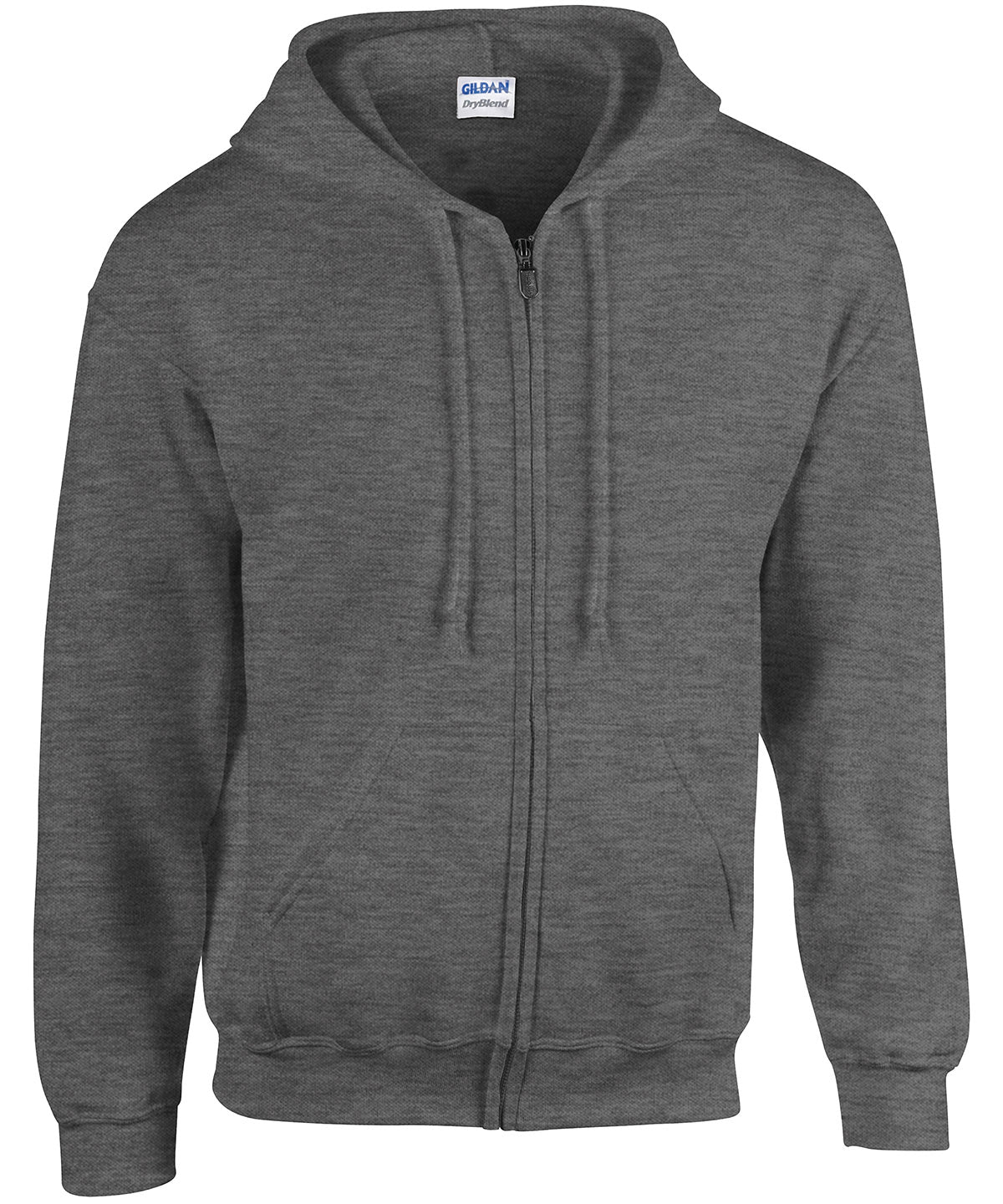 Gildan Heavy Blend full zip hooded sweatshirt Dark Heather - S - Hoodies