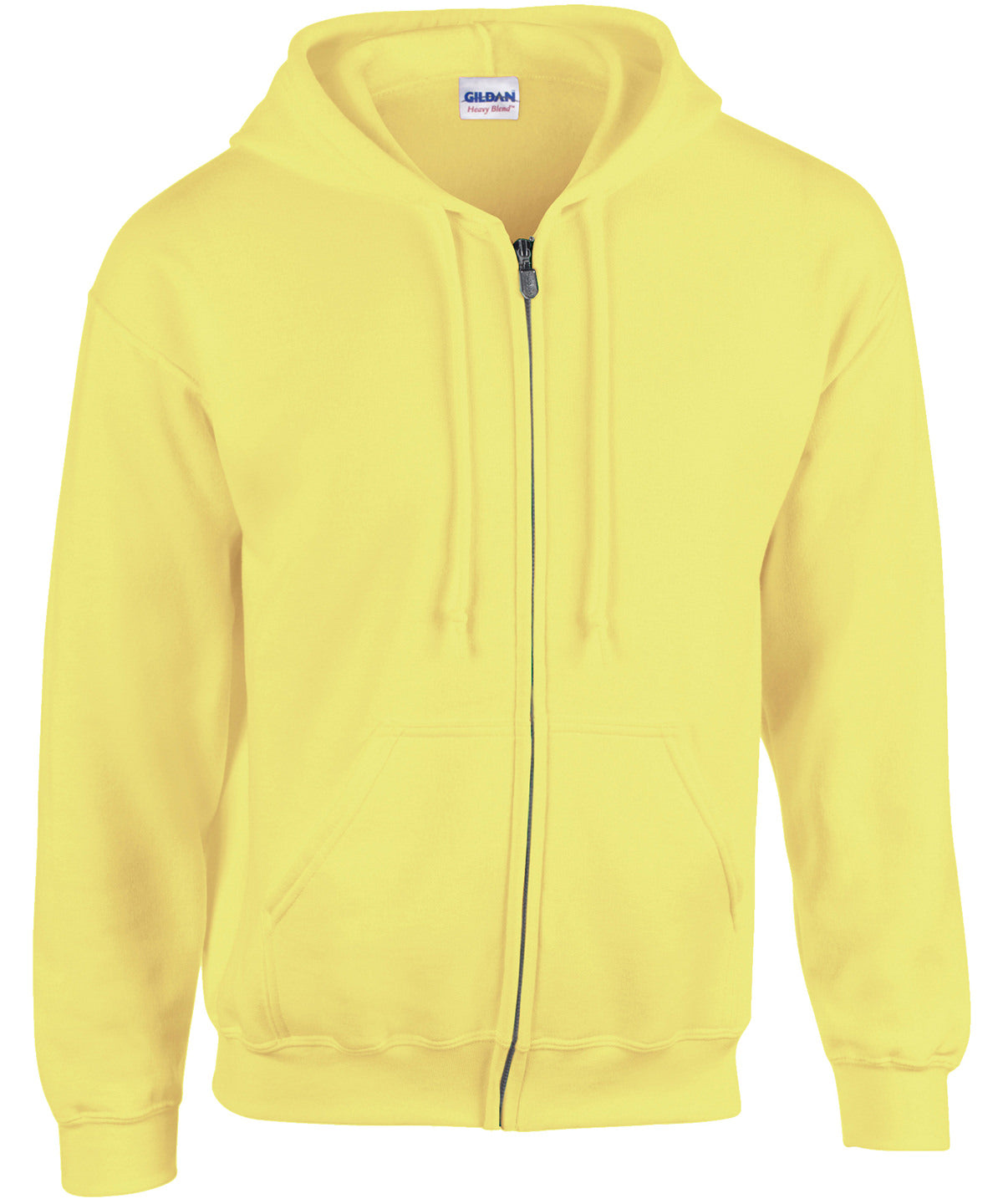 Gildan Heavy Blend full zip hooded sweatshirt Safety Green