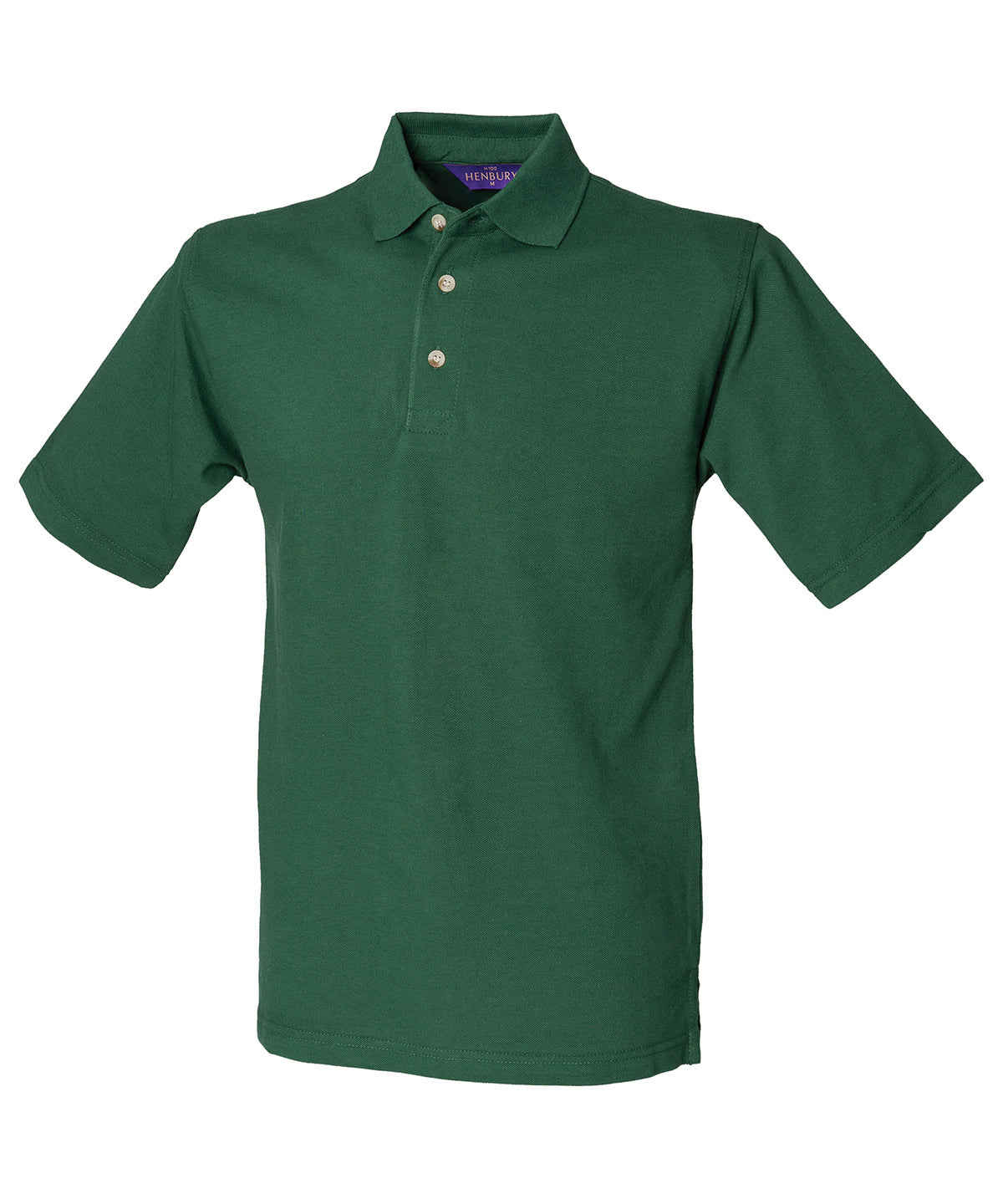 Henbury Classic cotton piqué polo with stand-up collar