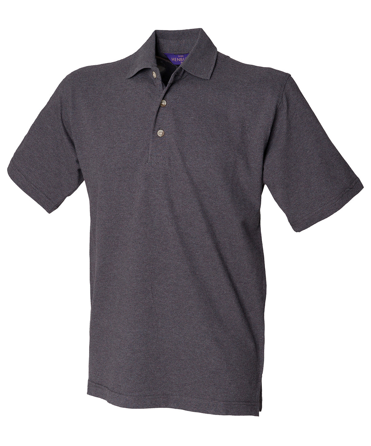 Henbury Classic cotton piqué polo with stand-up collar