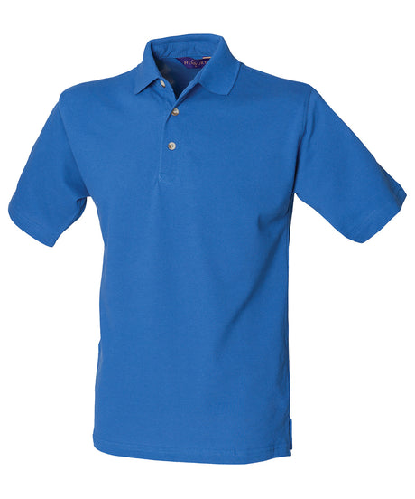 Henbury Classic cotton piqué polo with stand-up collar
