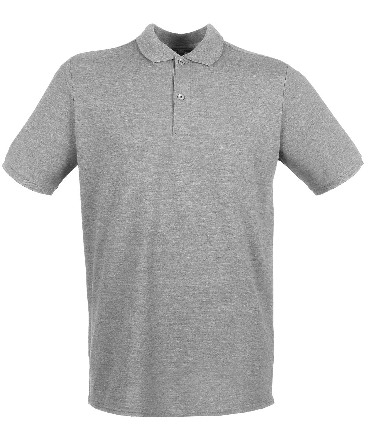 Henbury Micro-fine piqué polo shirt Heather Grey