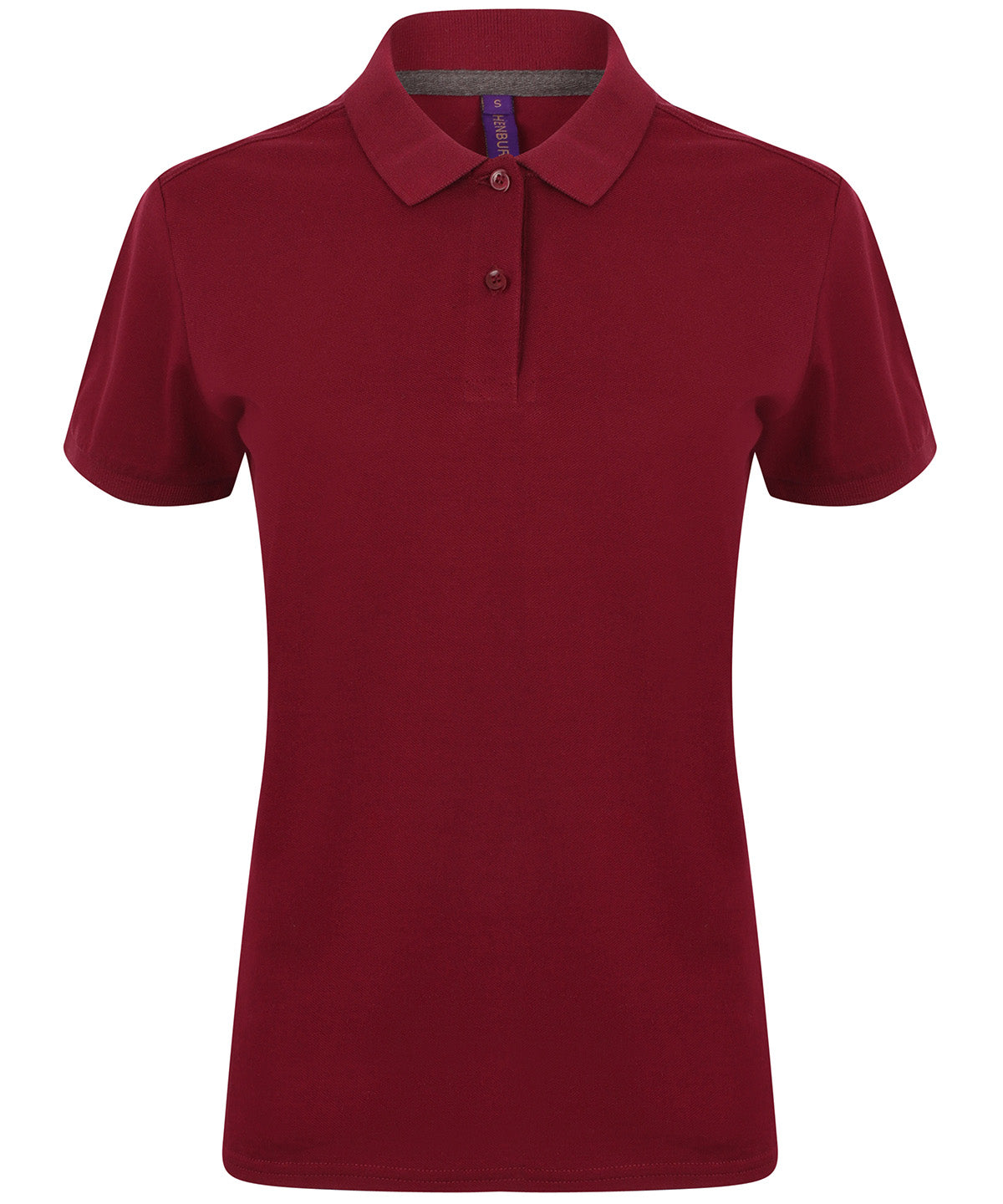 Henbury Womens micro-fine piqué polo shirt - Burgundy / XXS - Polo Shirts