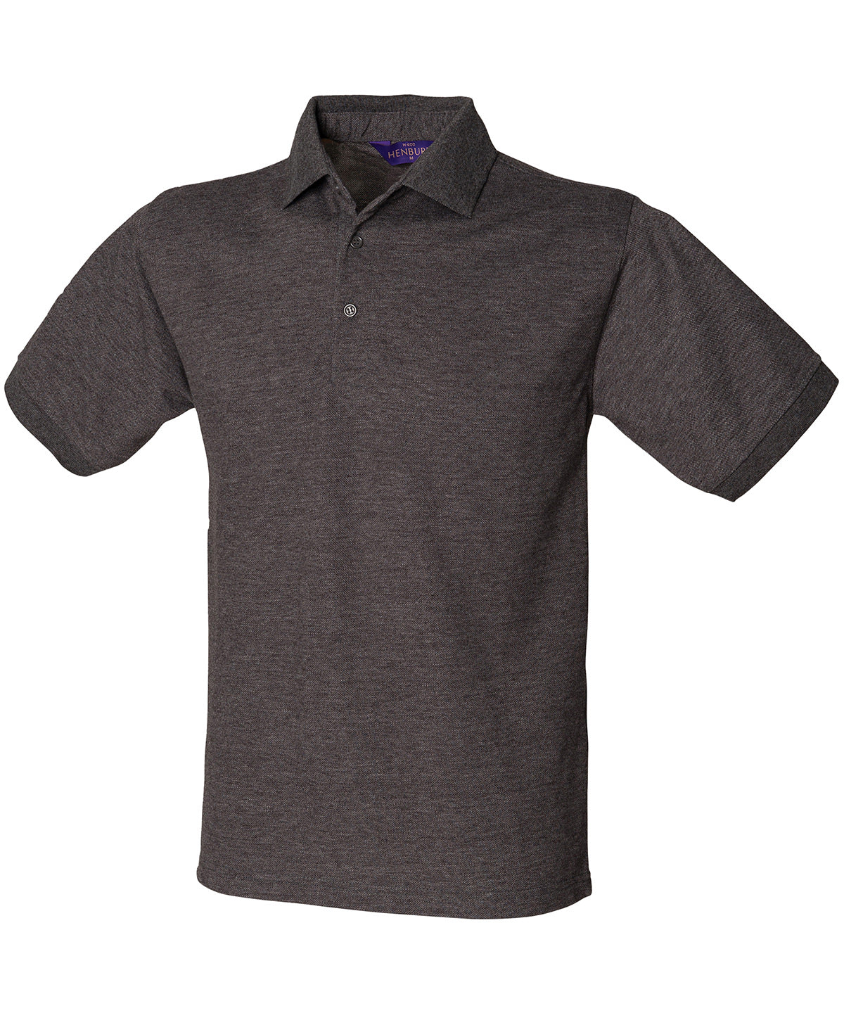 Henbury 65/35 Classic piqué polo shirt Charcoal - S - Polo Shirts