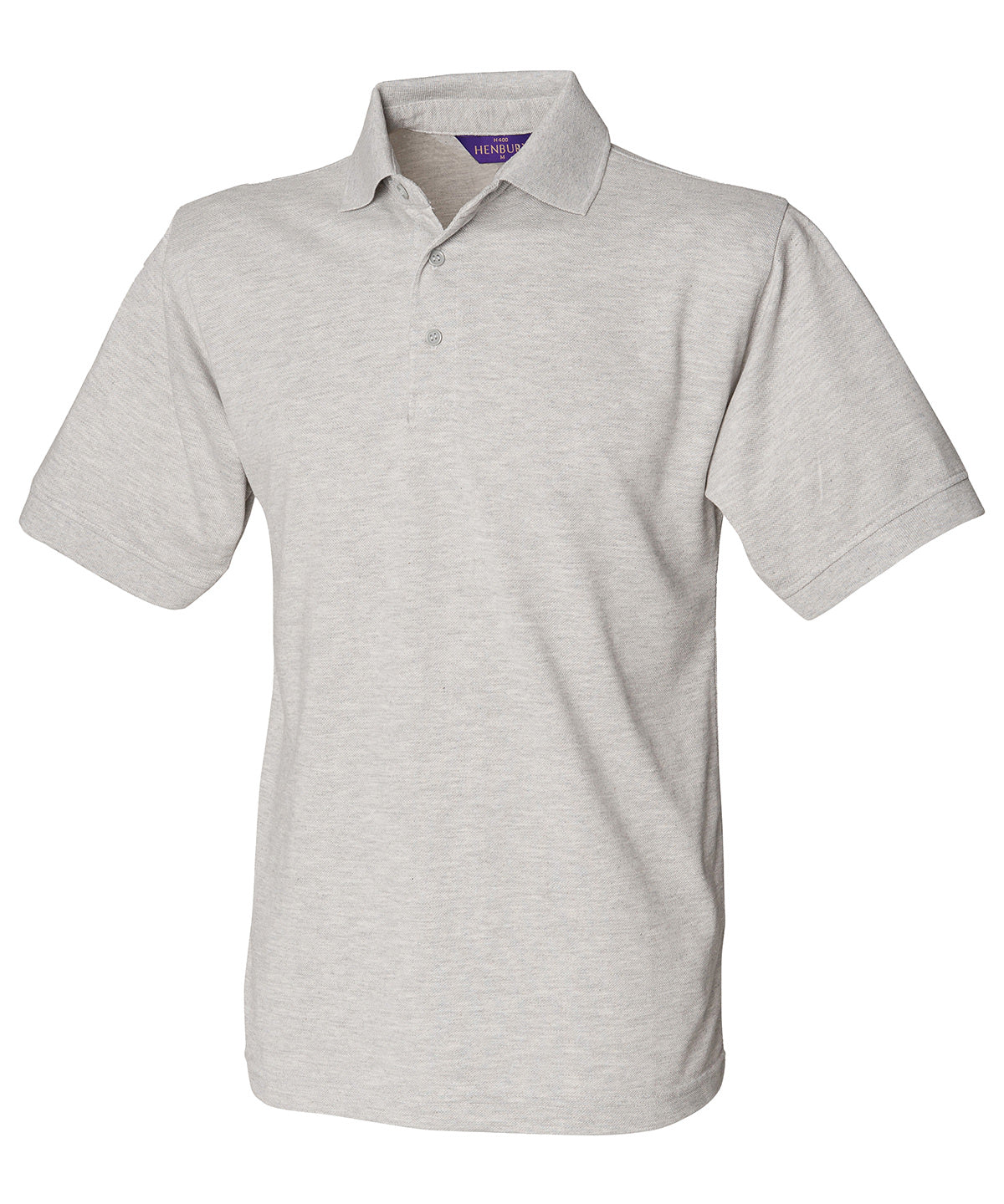 Henbury 65/35 Classic piqué polo shirt Heather Grey - S - Polo Shirts
